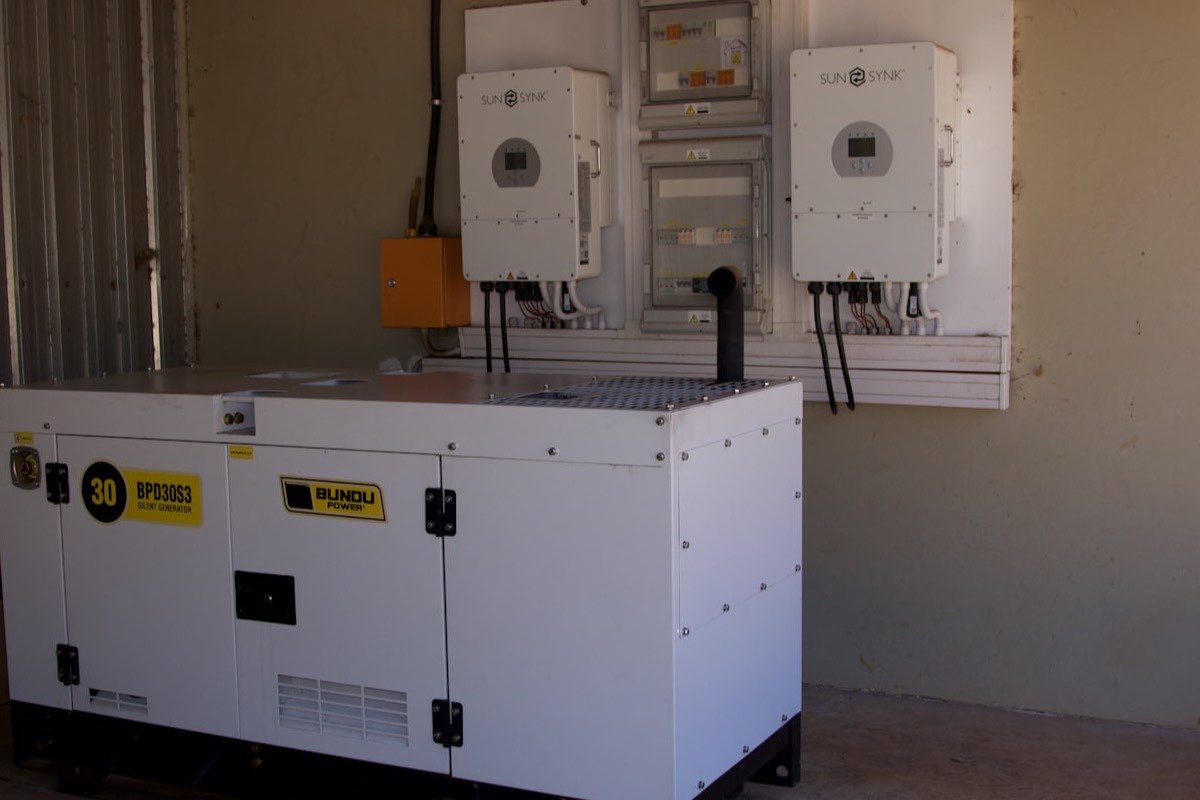 Standby generator unit with conduit and piping
